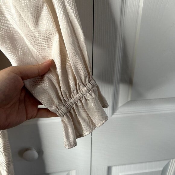 Love, Whit Ivory White One Shoulder Asymmetrical Jumpsuit Women's Size 12 - Picture 8 of 13